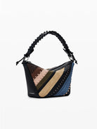 Desigual Borsa a spalla patchwork media Donna Marrone 25WAXP78 6000 DESIGUAL 