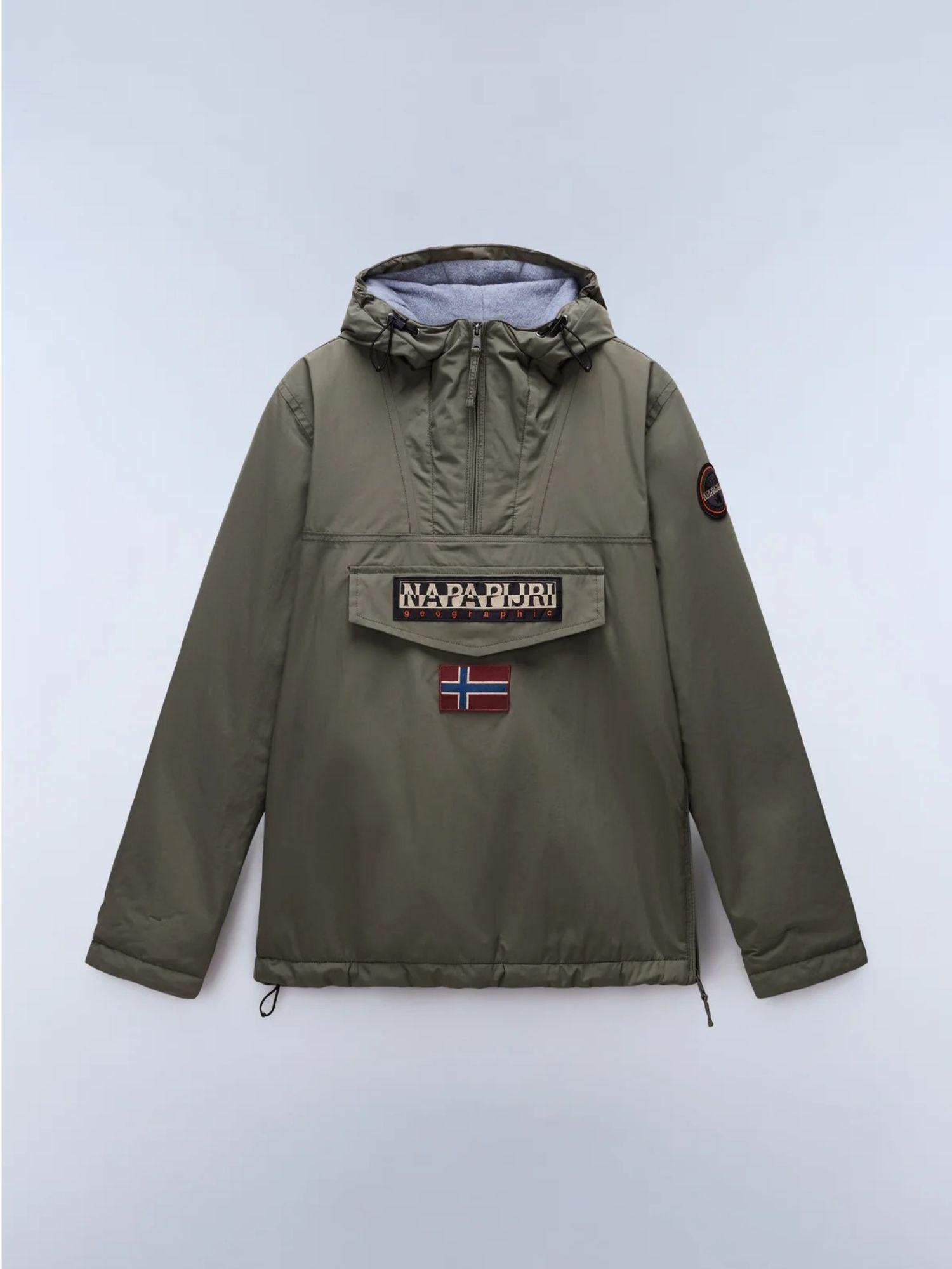 Napapijri Giacca Anorak Rainforest Winter Uomo Verde Tea Leaf NP0A4GMC G0A NAPAPIJRI 