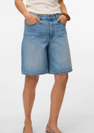 Vero Moda Shorts Donna Sage Blu Denim Chiaro 10328836 Light Blue Denim VERO MODA 