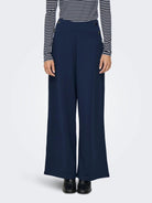 Jacqueline De Yong Pantaloni Donna Blu Jdygeggo 15343979 Black Iris JACQUELINE DE YONG 