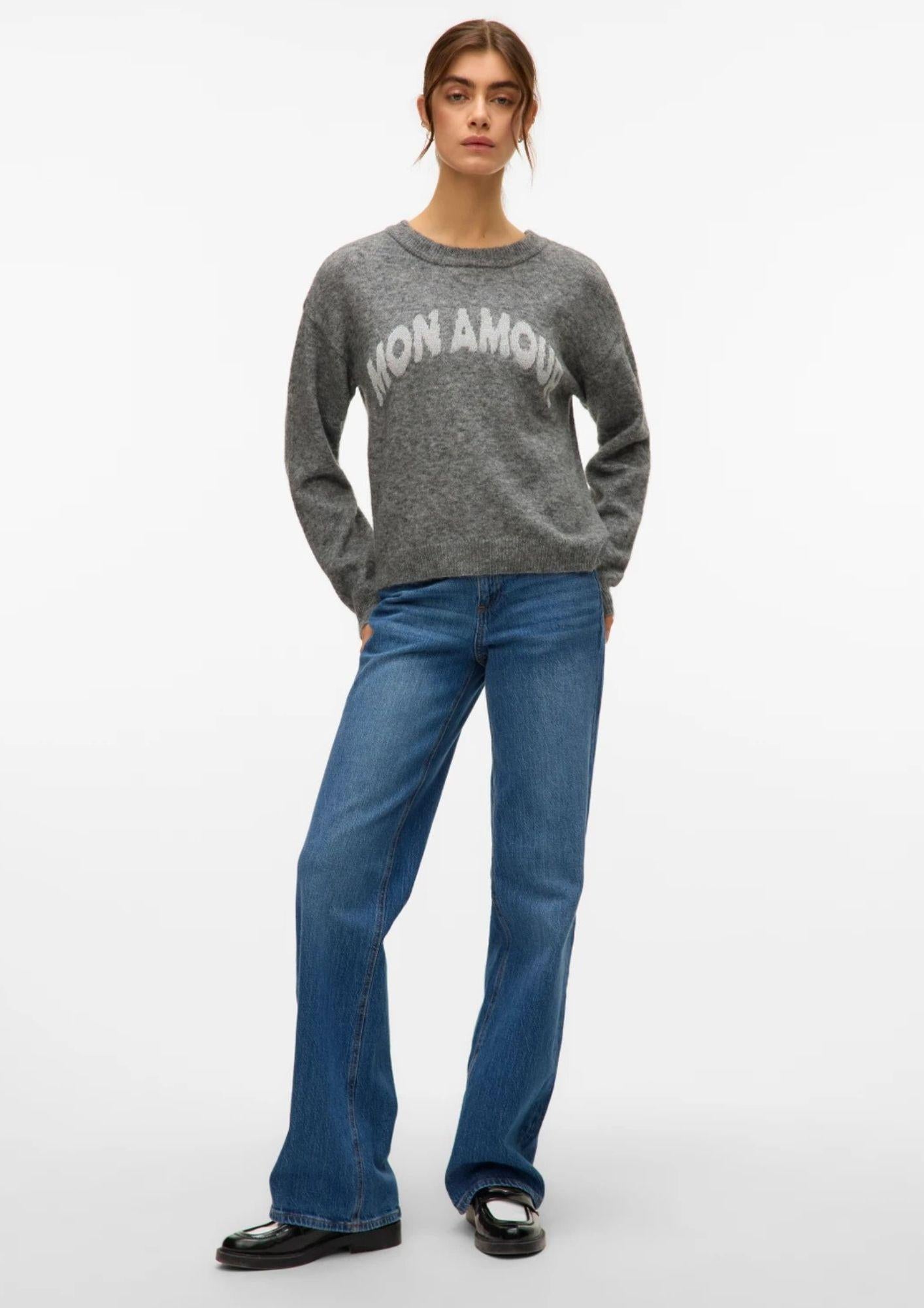 Vero Moda Pullover Donna Amoremio Grigio 10331278 Medium Grey Melange VERO MODA 