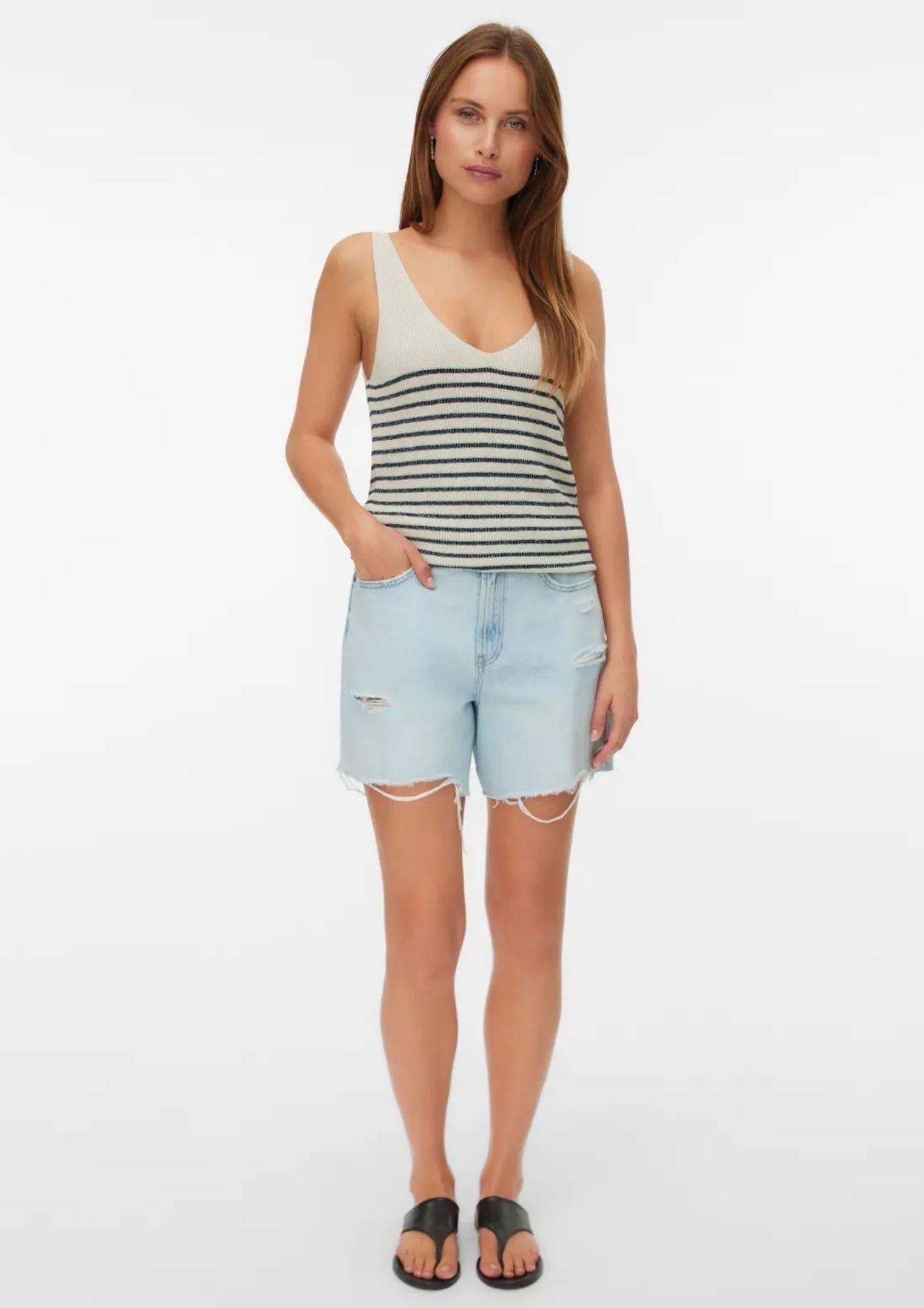 Vero Moda Bermuda Donna Joice Blu Denim Chiaro 10342100 Light Blue Denim VERO MODA 