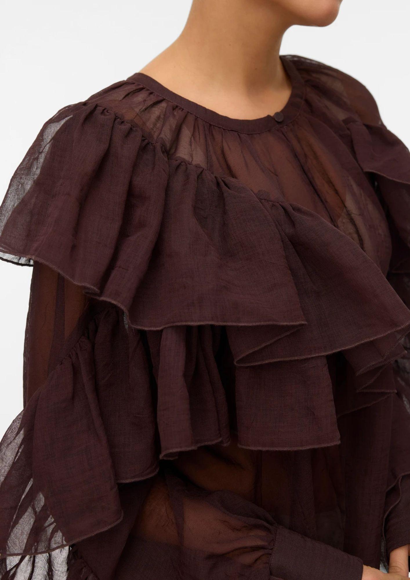 Vero Moda Camicia Donna Sabrina Marrone Cioccolato 10343817 Grey VERO MODA 