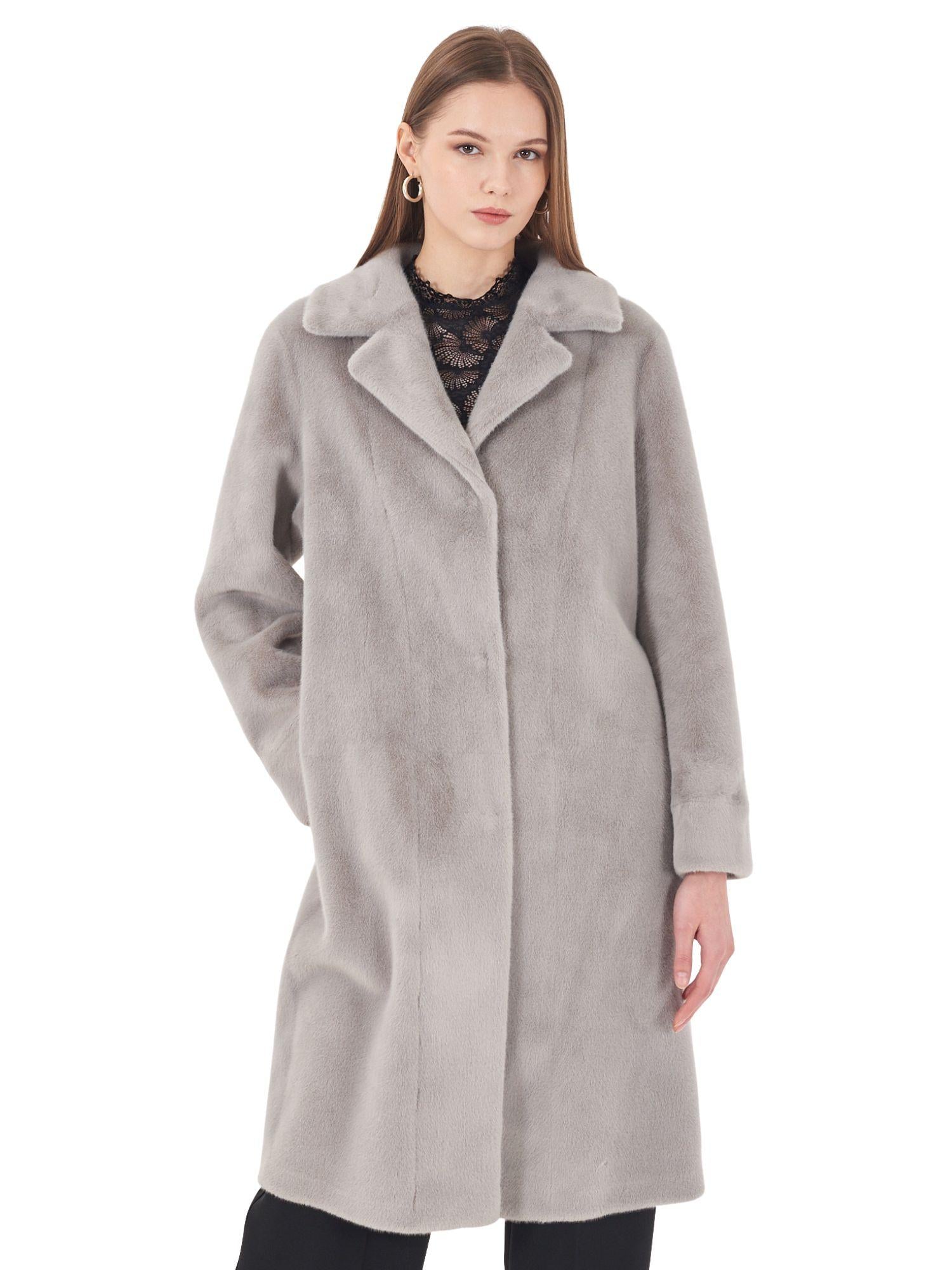 Yes Zee Cappotto Donna Reversibile Grigio Chiaro O027 KV00 0846 YES ZEE 