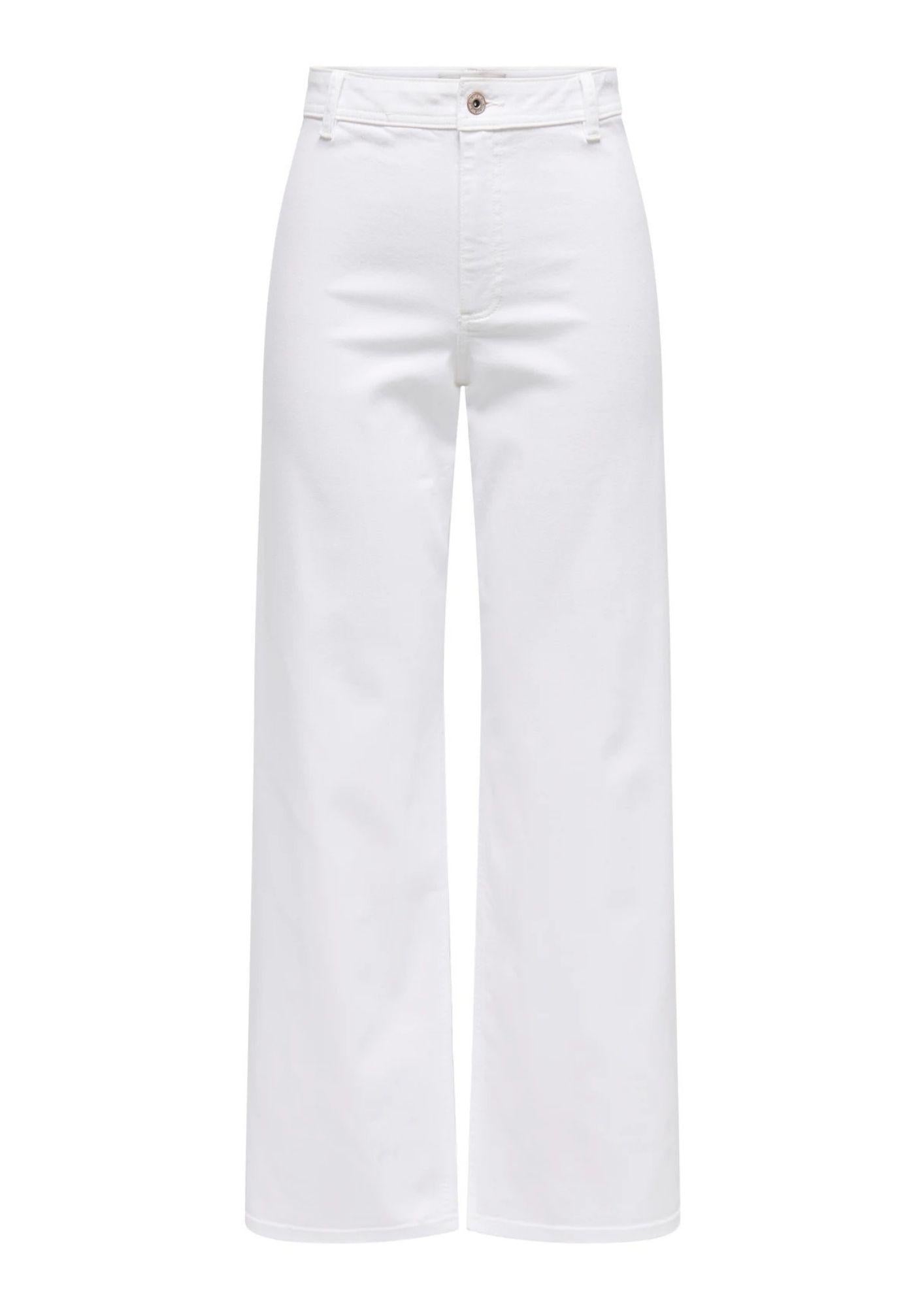 Jacqueline De Yong Pantalone Donna Iris Bianco 15341269 White JACQUELINE DE YONG 