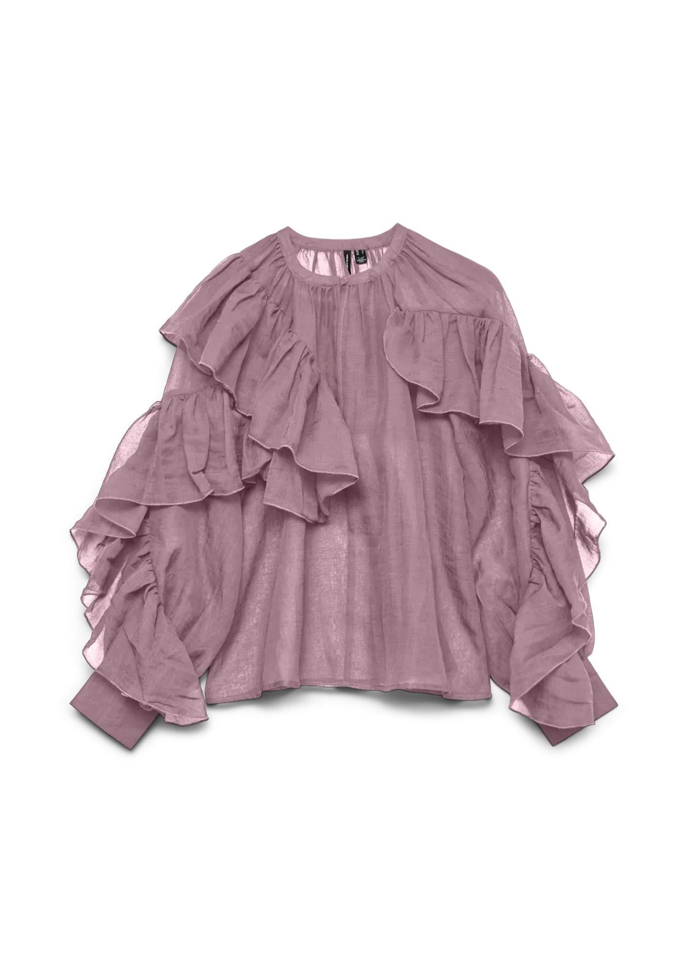 Vero Moda Camicia Donna Sabrina Marrone Rosa Antico 10343817 Purple VERO MODA 