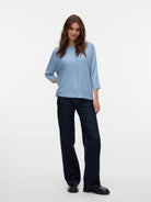 Vero Moda Maglione Donna Cashmere Blue VMNora 10281013 Cashmere Blue VERO MODA 