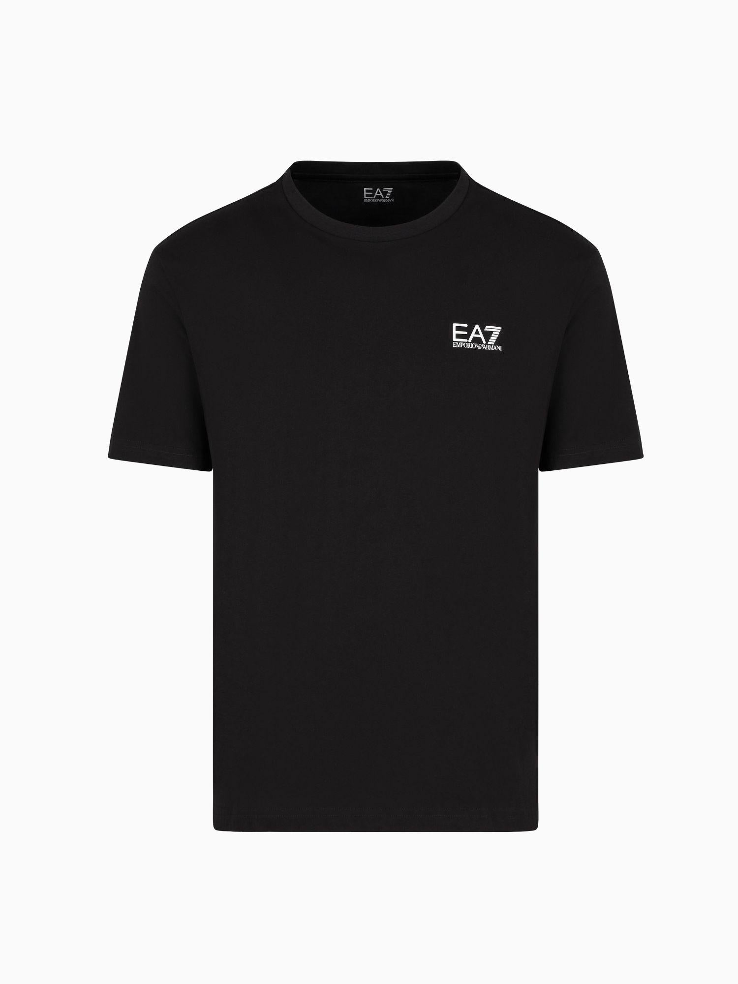 EA7 Emporio Armani T-shirt Core Identity in cotone Pima Uomo Nero 8NPT25 PJVPZ 1200 EA7 EMPORIO ARMANI 