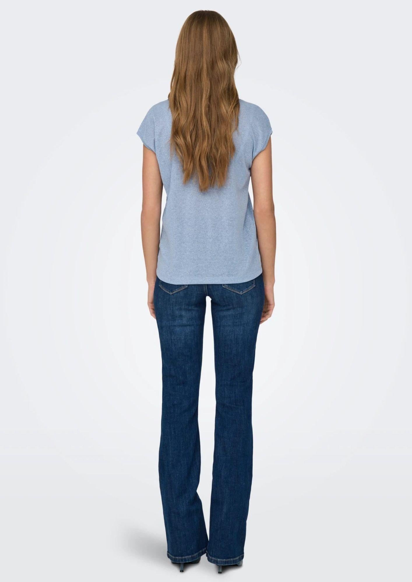 Top Only Donna Silvery Azzurro 15136069 Halogen Blue ONLY 