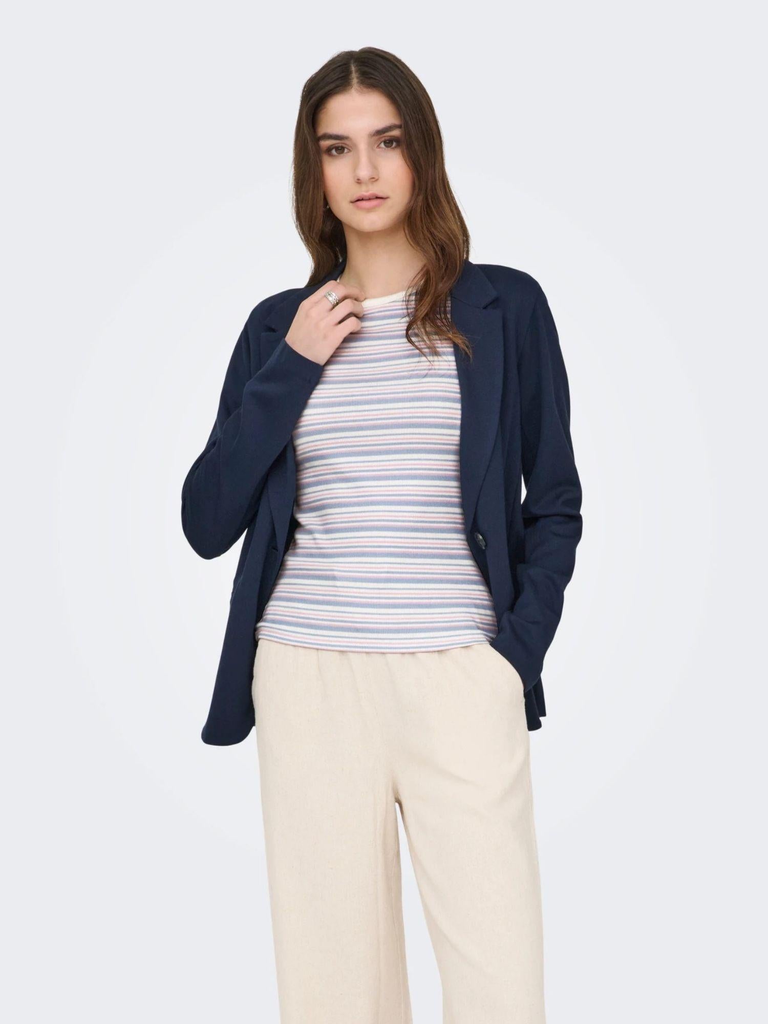 Jacqueline De Yong T-Shirt Donna Cashmere Blue Jdylada 15363219 Cashmere Blue MIX JACQUELINE DE YONG 