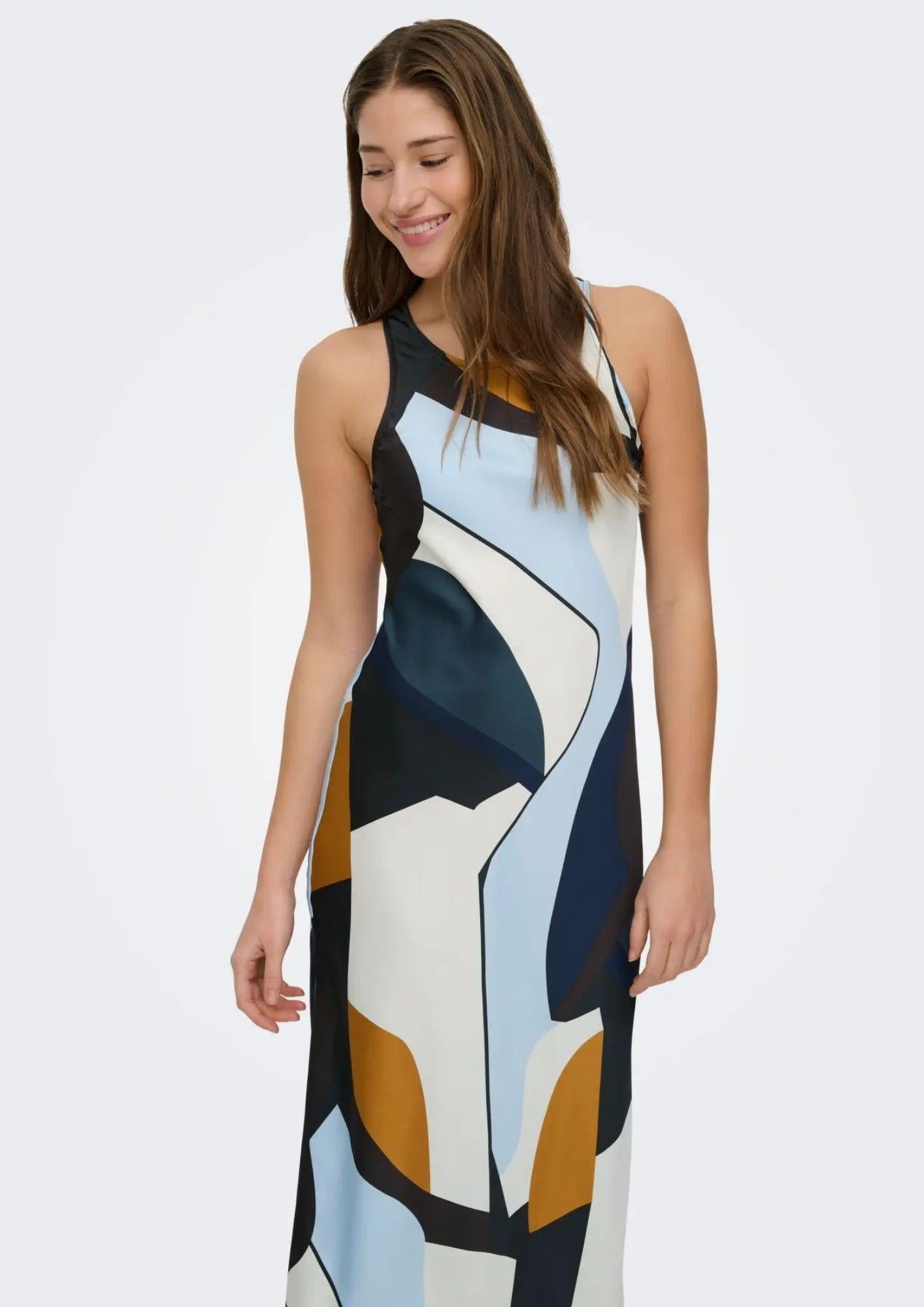 Only Abito Donna Chigo Blu Fantasia 15354751 Navy Blazer ONLY 