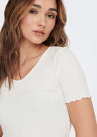 Jacqueline De Yong Top Donna Fransiska Bianco 15238718 Cloud Dancer JACQUELINE DE YONG 