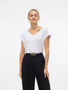 Vero Moda Top Donna Filli Bianco 10247666 Bright White VERO MODA 