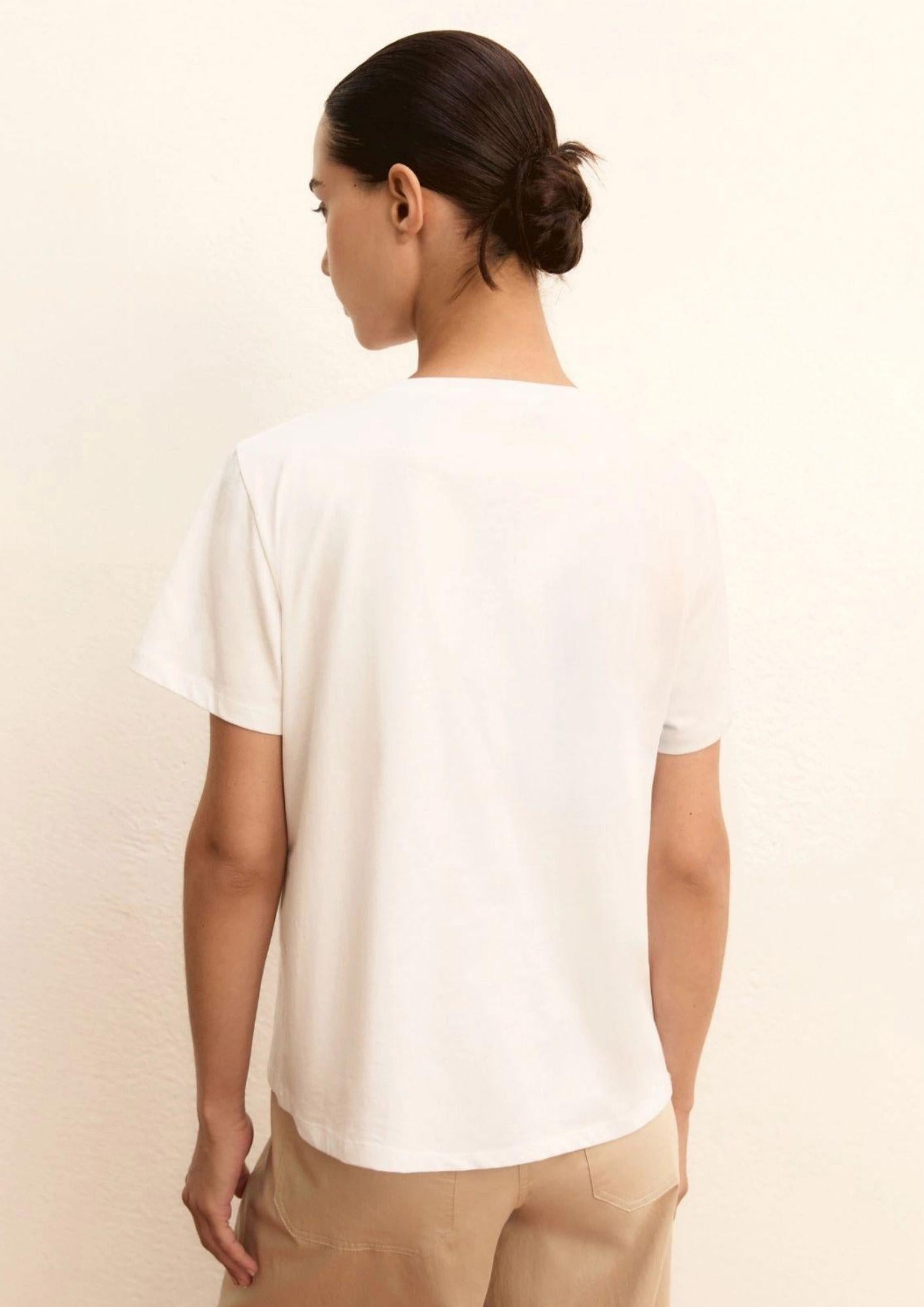 Emme Marella T-Shirt Donna Emmtema Bianca Logo Bianco 2615971031200 001 EMME MARELLA 