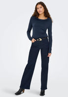 Jacqueline De Yong Maglia Donna Ester Blu 15359915 Total Eclipse JACQUELINE DE YONG 