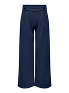 Jacqueline De Yong Pantaloni A Gamba Larga Donna Geggo Wide Leg Fit Black Iris 15208430 Black Iris BLACK BUTTONS JACQUELINE DE YONG 