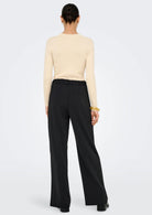 Jacqueline De Yong Pantalone Donna Nero 15352549 Black JACQUELINE DE YONG 