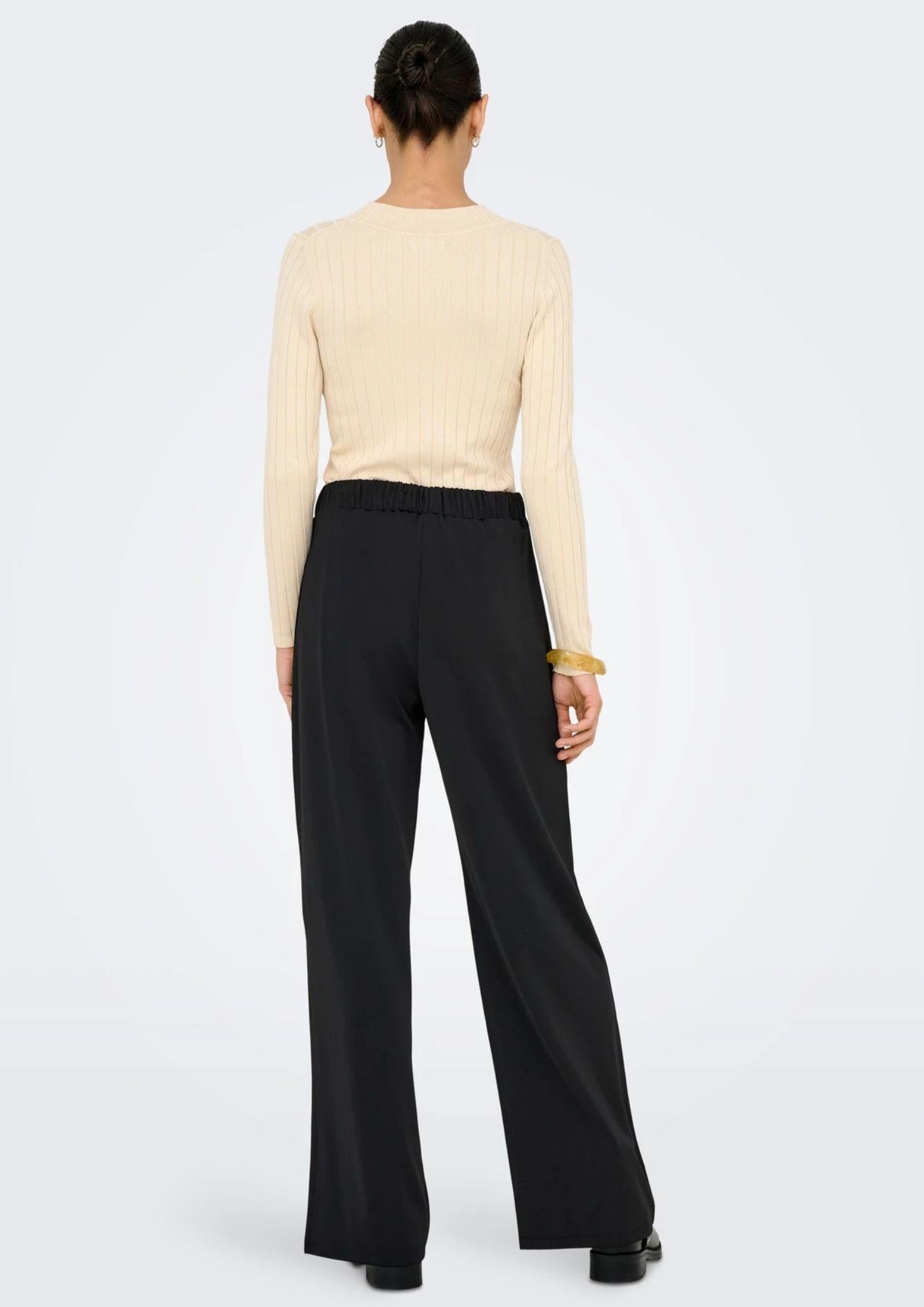 Jacqueline De Yong Pantalone Donna Nero 15352549 Black JACQUELINE DE YONG 