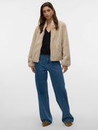 Vero Moda Giacca Invernale Donna Sonjaliga Grey Oatmeal 10331291 Oatmeal VERO MODA 