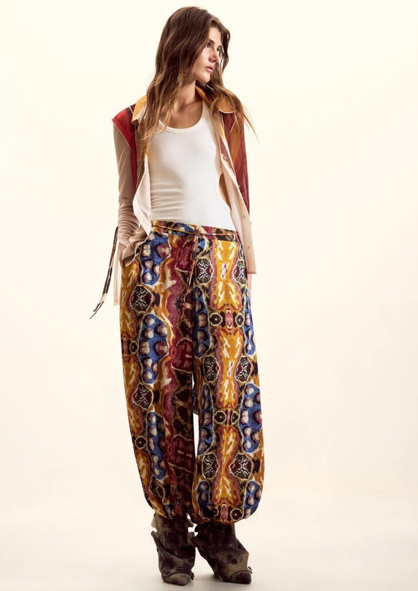 Desigual Pantalone Donna Pantbeattle Palazzolacoix Multicolore 26SWPW49 9019 DESIGUAL 