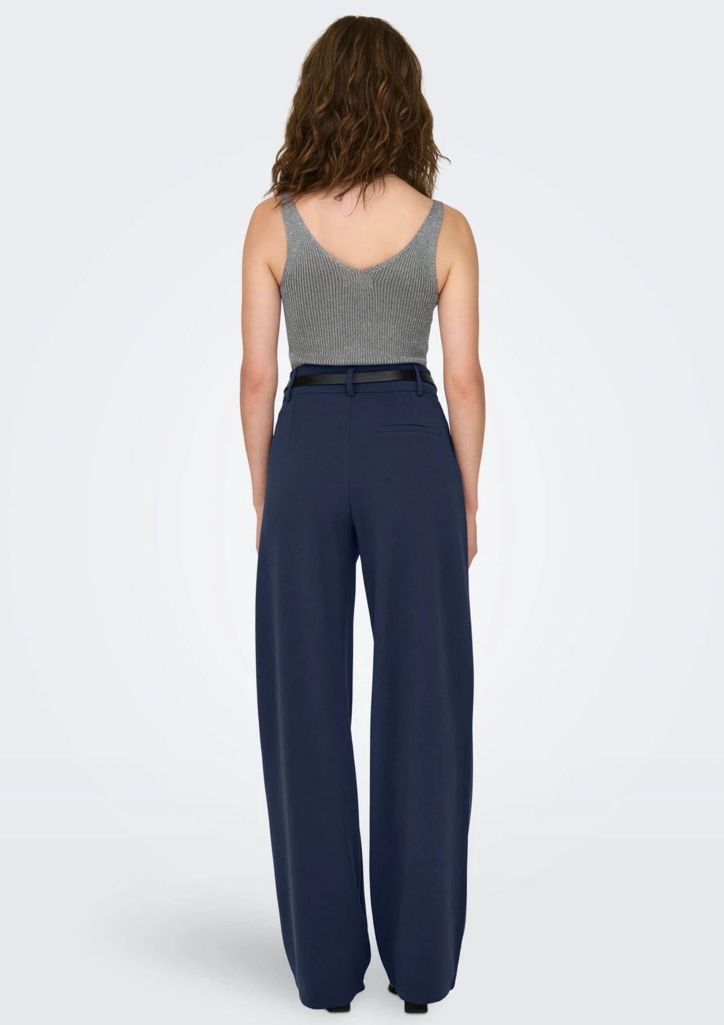 Jacqueline De Yong Pantalone Donna Geggo Blu 15330419 Black Iris JACQUELINE DE YONG 