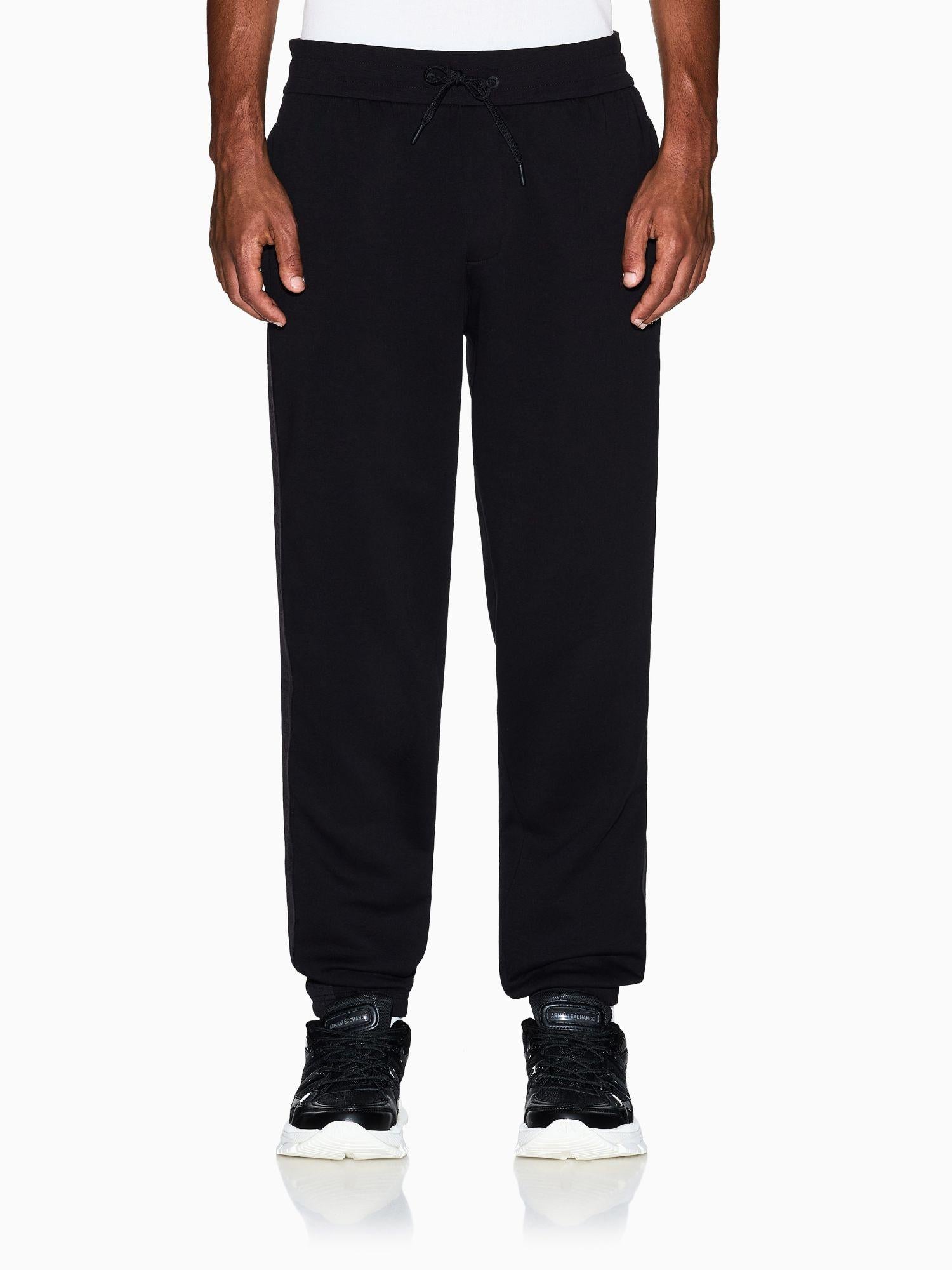 Armani Exchange Pantaloni Jogger Bande Logate Uomo Nero XM001301 AF10818 UC001 ARMANI EXCHANGE 