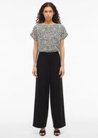 Vila T-Shirt Donna Biaca con Pois Neri 14101663 Sandshell DOT BLACK BEAUTY VILA 