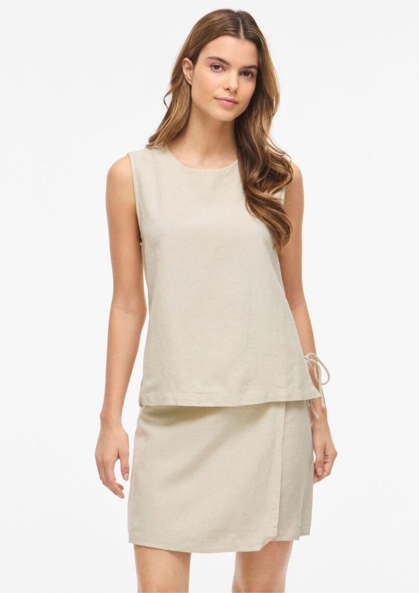 Vila Top Donna Prisilla Beige 14113501 Super Light Natural VILA 