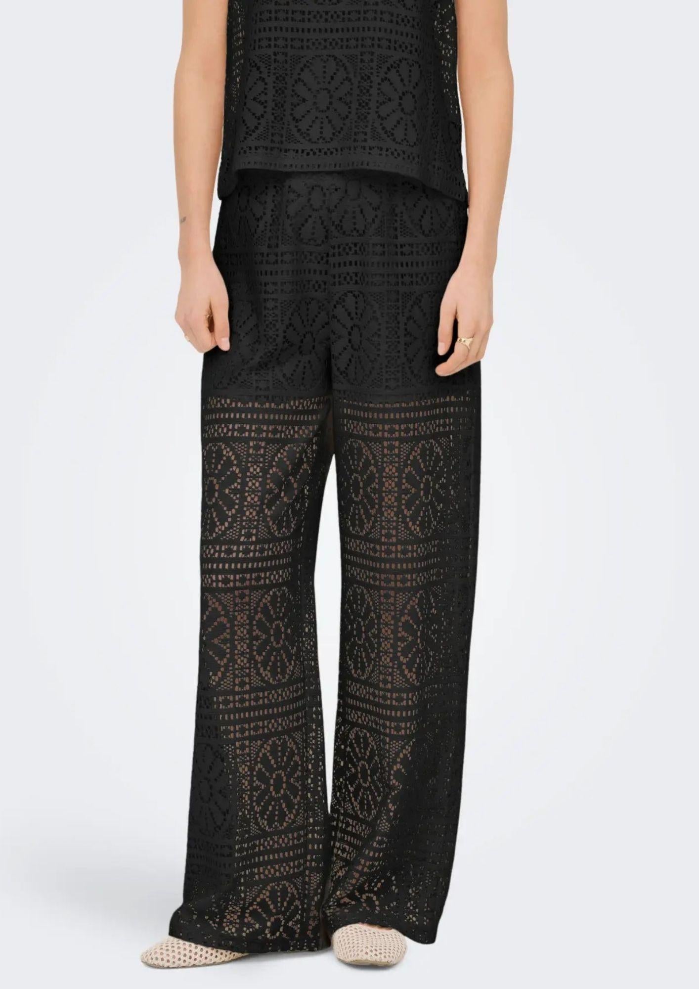 Only Pantalone Donna Lian Nero 15372107 Black ONLY 