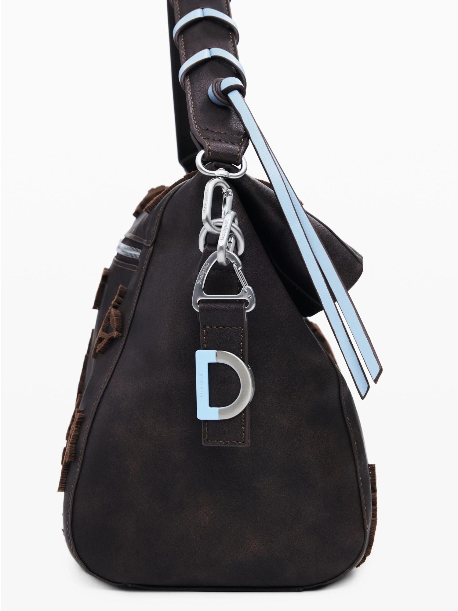 Desigual Borsa convertibile con dettagli folcloristici Donna Marrone 25WAXPBA 6009 DESIGUAL 