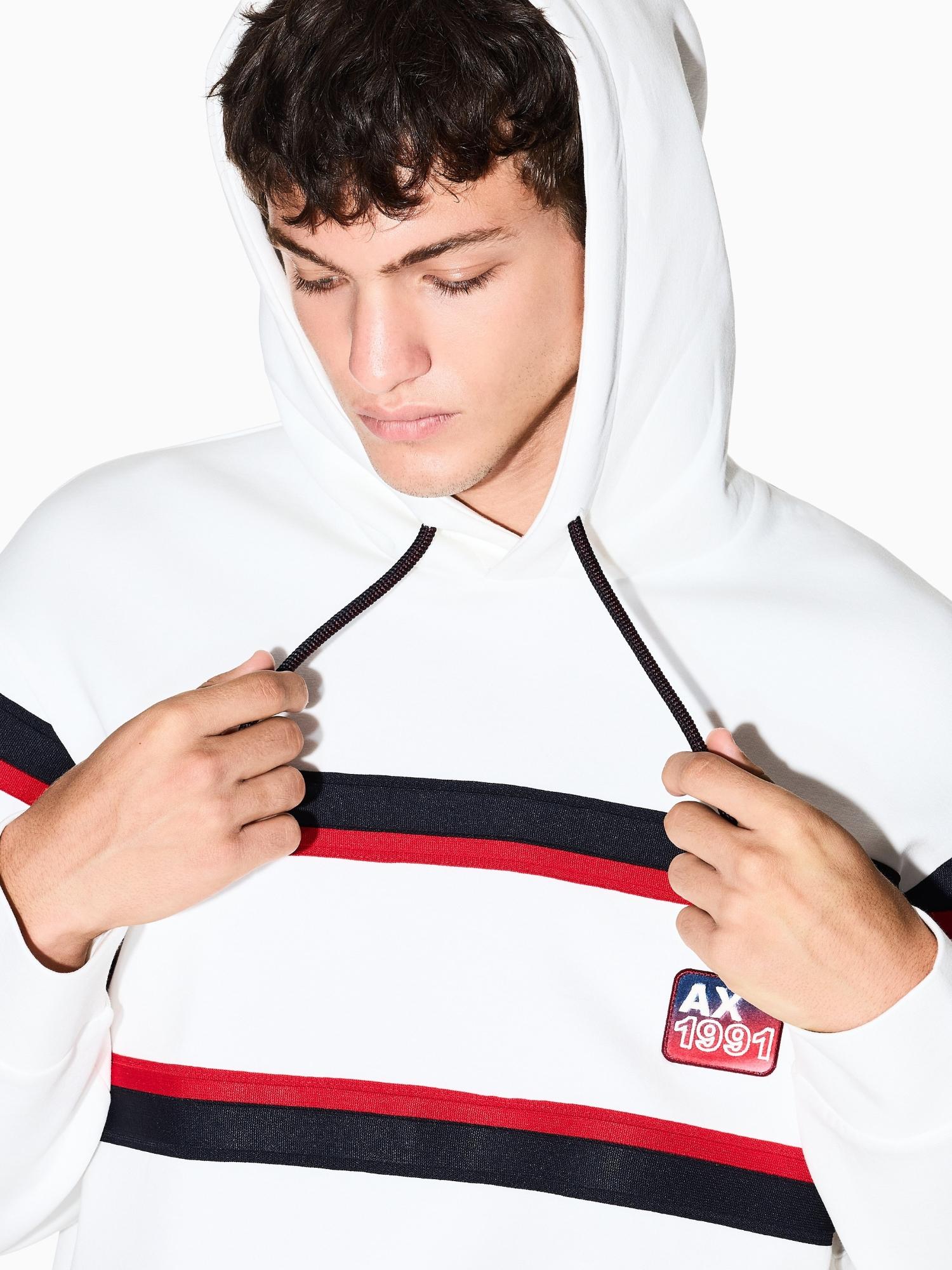 Armani Exchange Felpa con cappuccio Uomo Bianco XM001398 AF13047 U0009 ARMANI EXCHANGE 