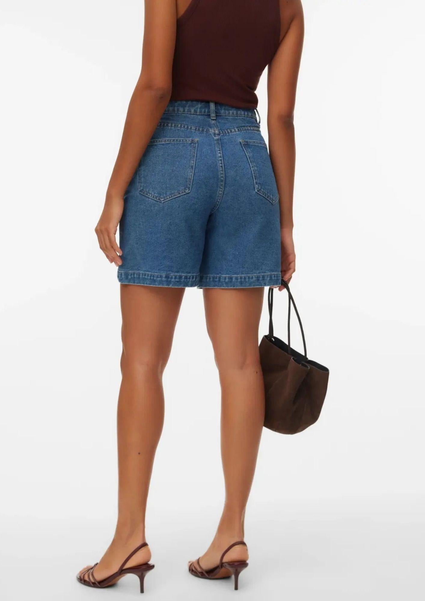 Vero Moda Shorts Donna Kathy Blu Denim Medio 10344814 Medium Blue Denim VERO MODA 