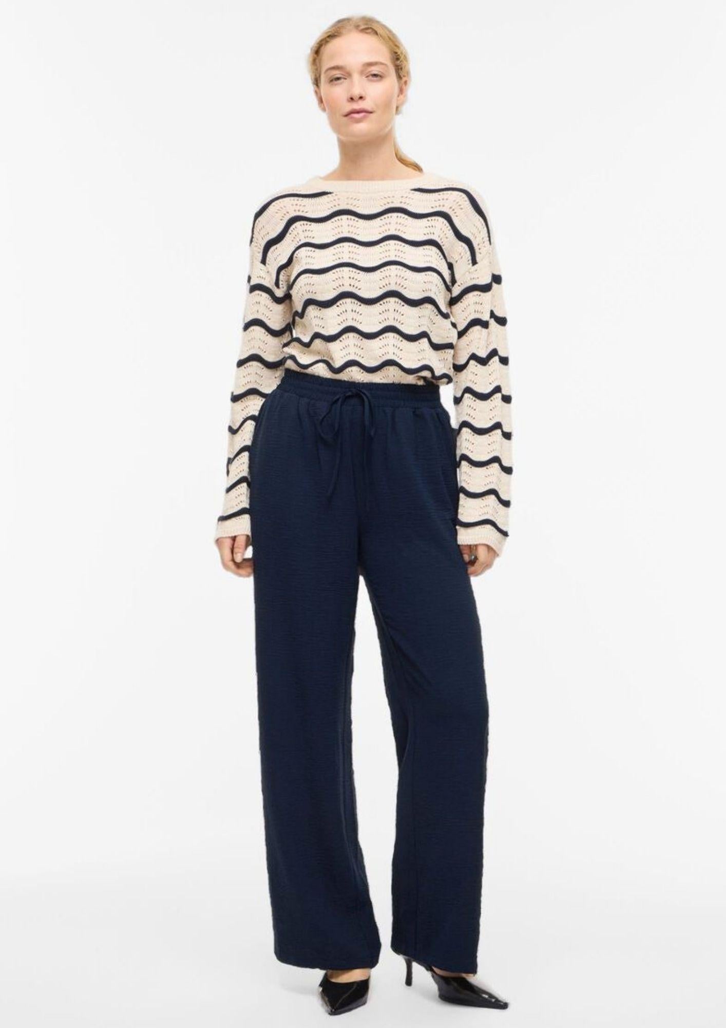 Vila Pantalone Donna Vijosa Blu Navy 14100308 Navy Blazer VILA 