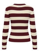 Jacqueline De Yong Maglione Donna Plum Cabernet Eggnog Stripes 15277223 Cabernet W EGGNOG STRIPES JACQUELINE DE YONG 