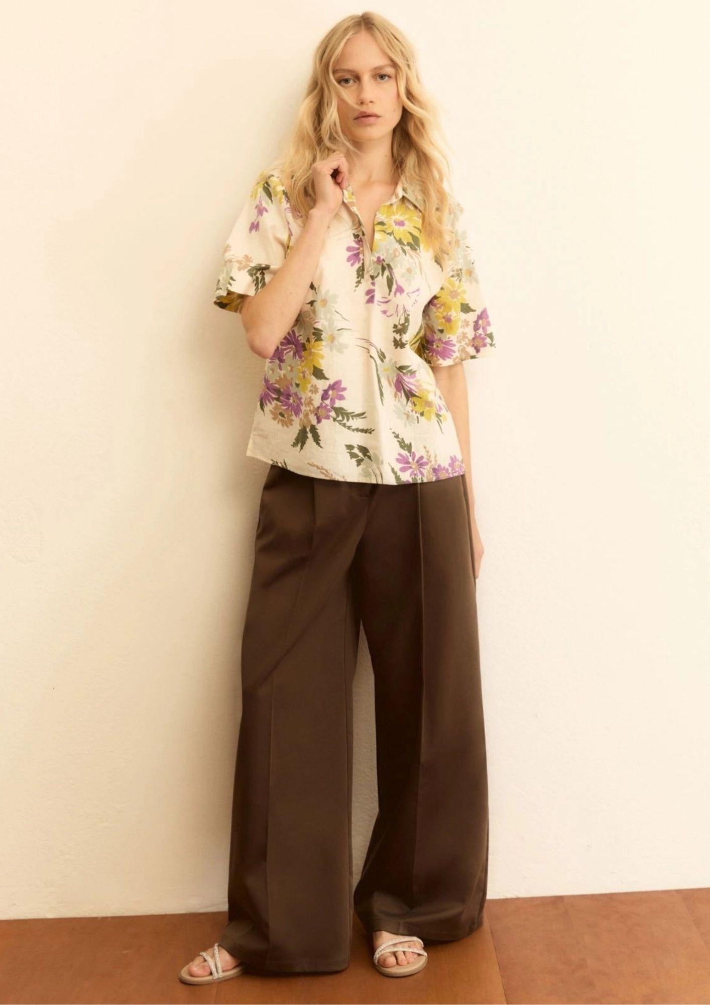 Emme Marella Blusa Donna Emmferoce Lavanda Floreale 2615111212200 002 EMME MARELLA 