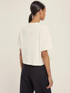 Emme Marella T-shirt in jersey con cristalli Micaelabis Donna Panna Oro 2525976021200 008 EMME MARELLA 