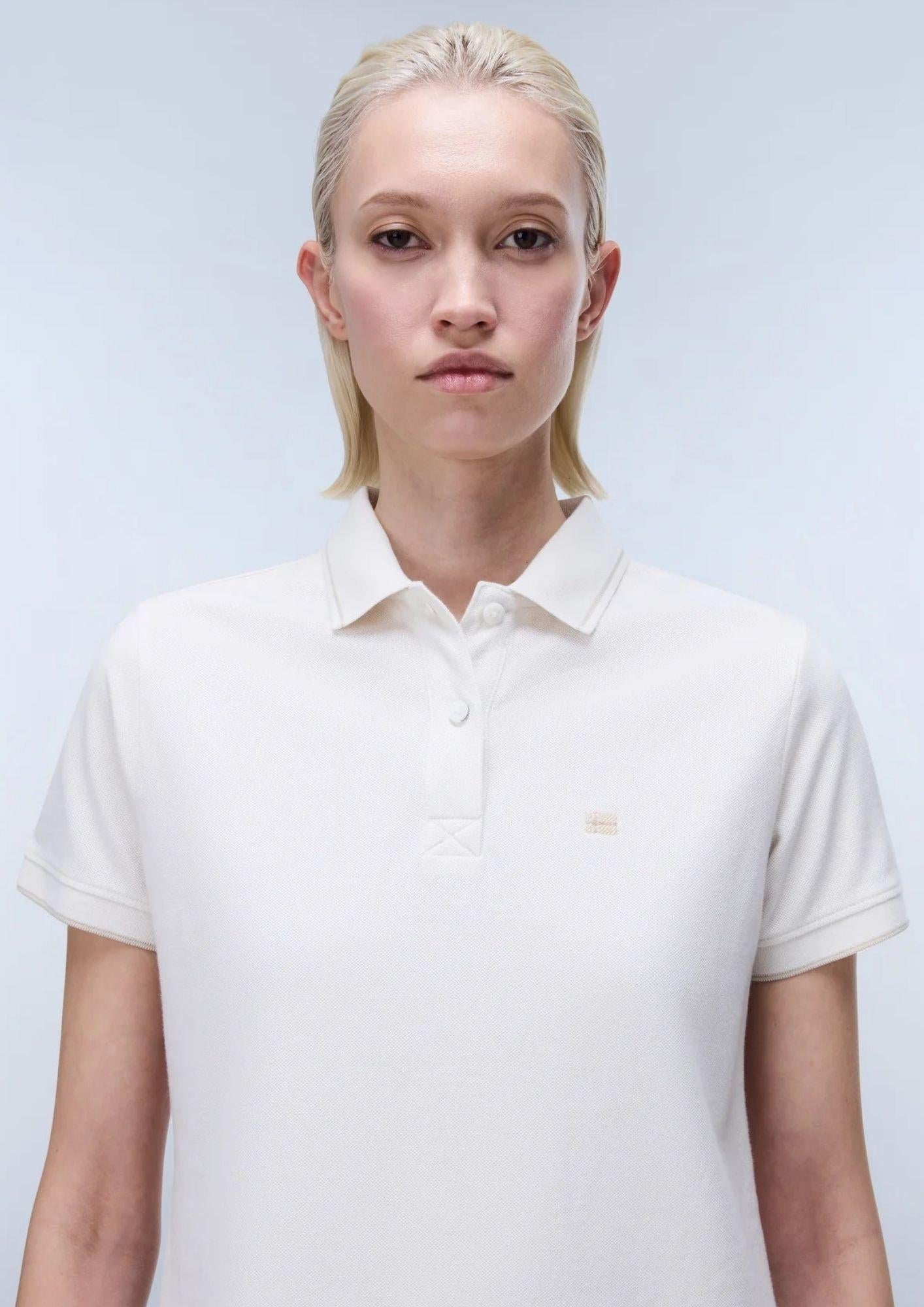 Napapijri Polo Donna Aurora Bianca NP0A4H97 N1A NAPAPIJRI 