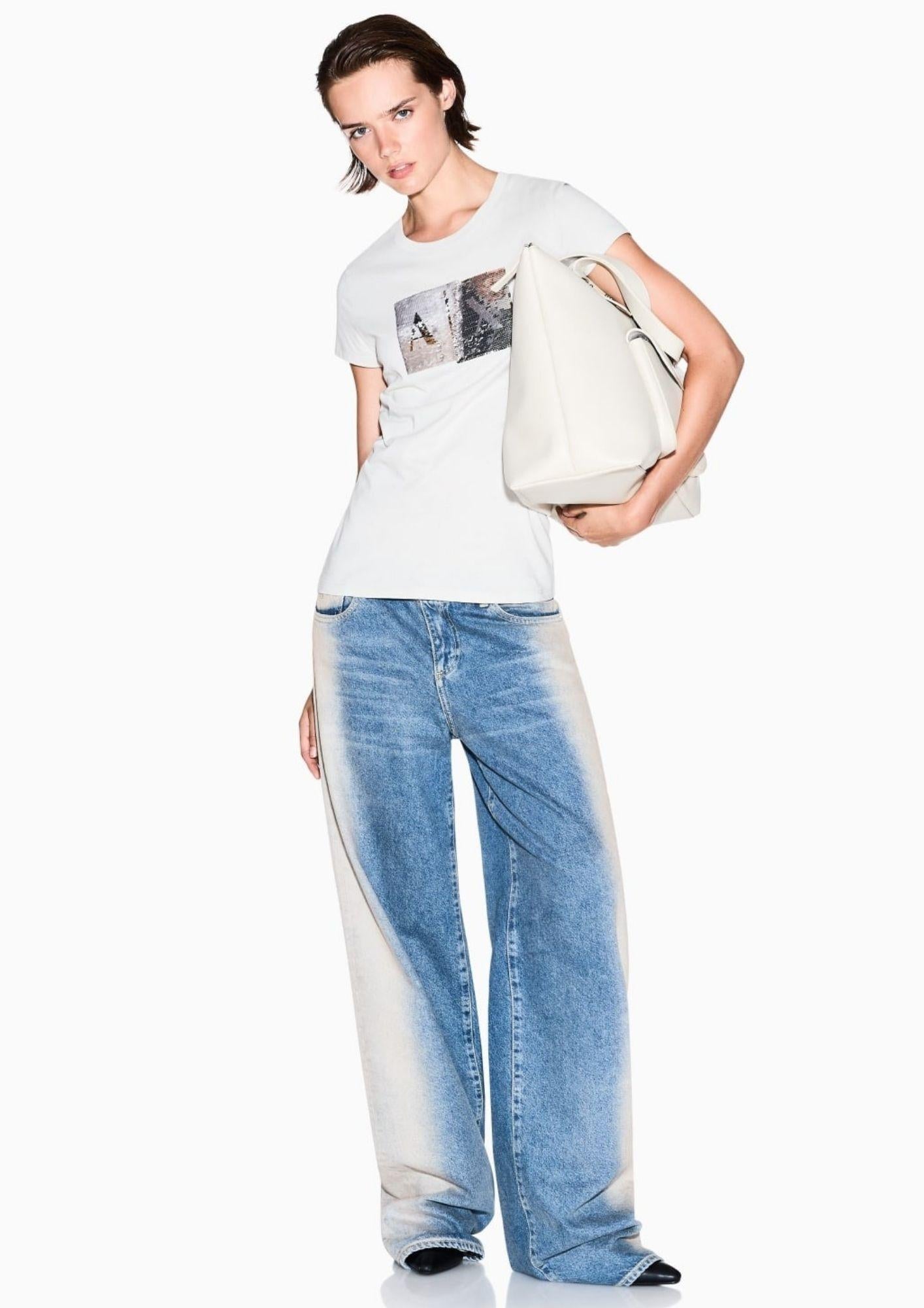 Armani Exchange T-Shirt Donna Bianca 8NYTDL YJ73Z 6110 ARMANI EXCHANGE 