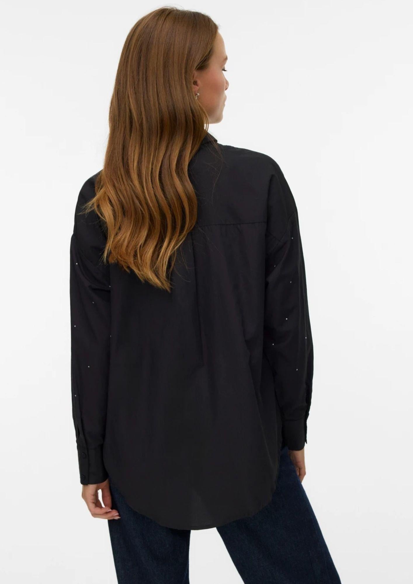 Vero Moda Camicia Donna Fanni Nera 10337791 Black VERO MODA 