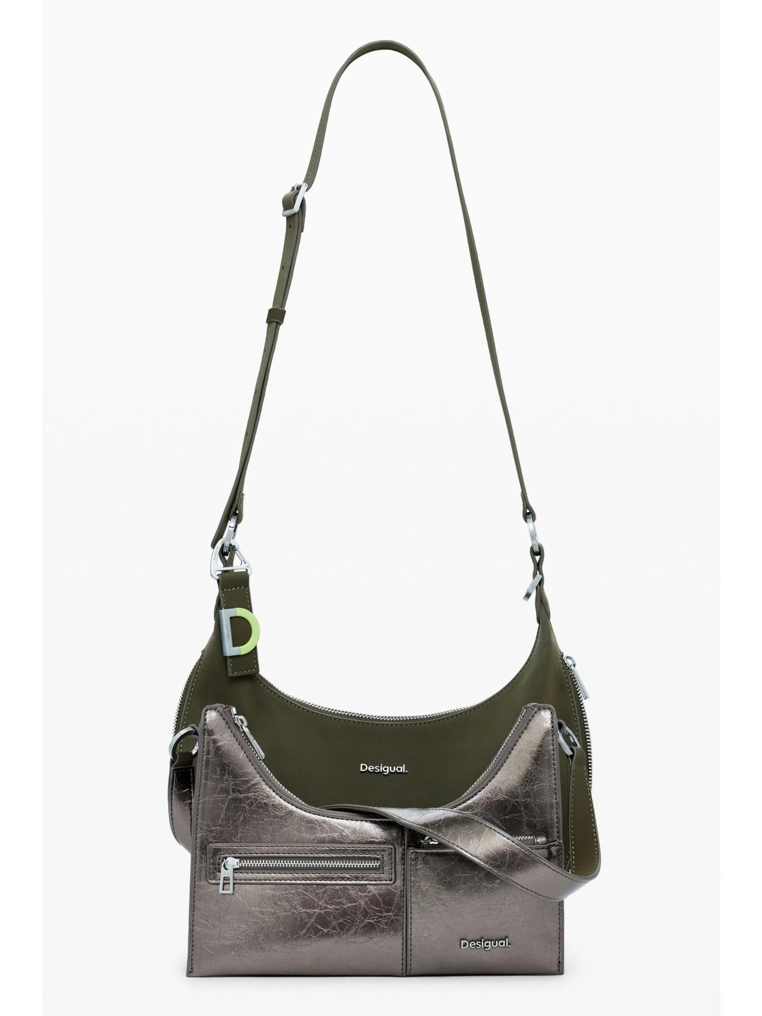 Desigual Borsa media bicolore rimovibile Donna Verde 25WAXPAH 4091 DESIGUAL 