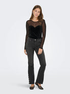Only ONLSMOOTH Top Donna Nero 15360668 Black Heart ONLY 