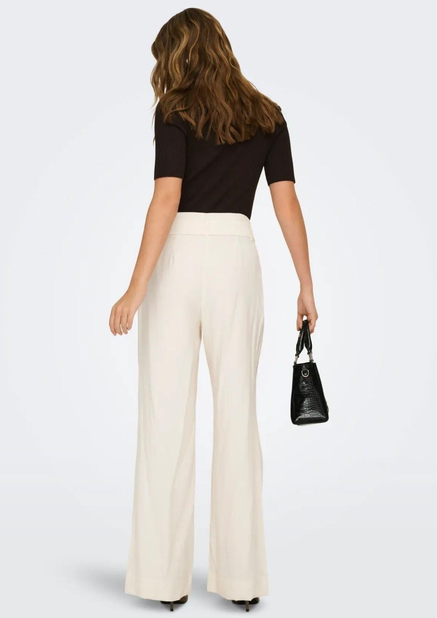 Only Pantalone Donna Tila Bianco 15367390 Cloud Dancer ONLY 