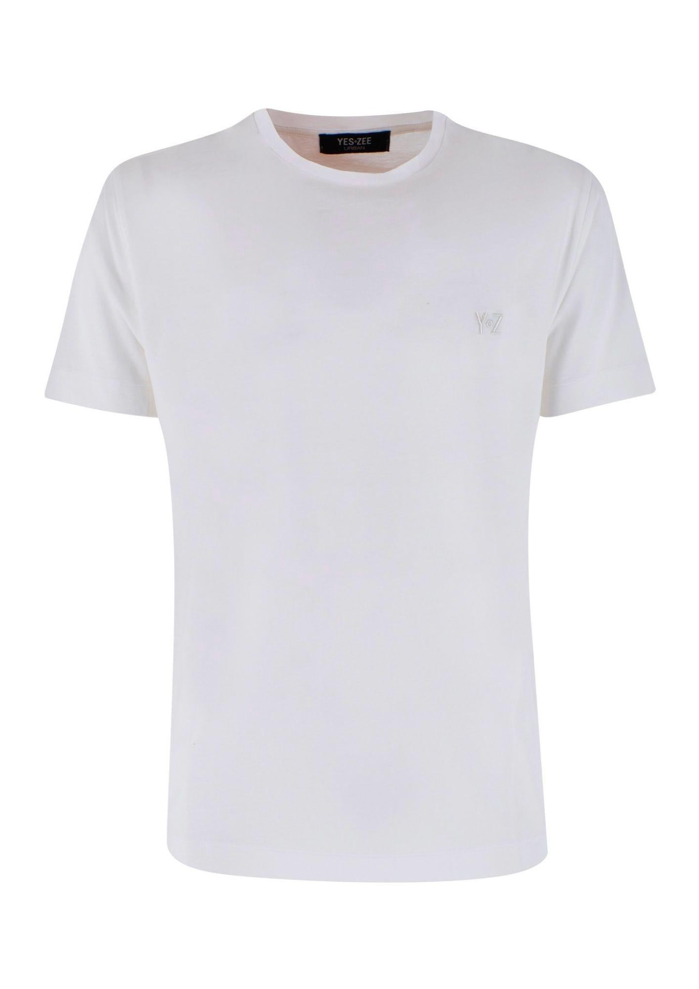 Yes Zee T-Shirt Uomo Bianco Girocollo T722 TL00 0107 YES ZEE 