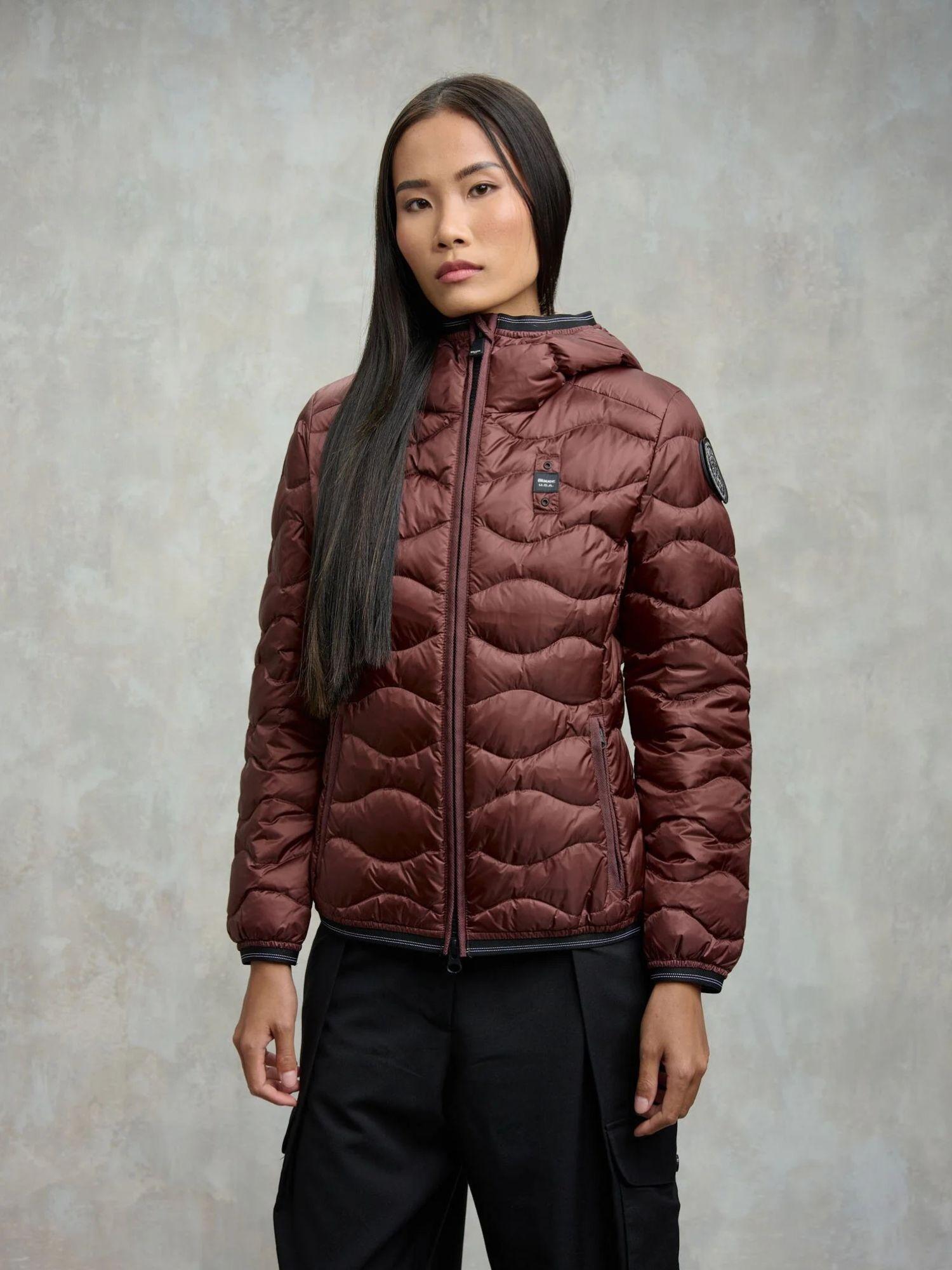 Blauer Piumino ad onde Camelia Donna Rosso interno lontra BLDC03095 6047 50A BLAUER 