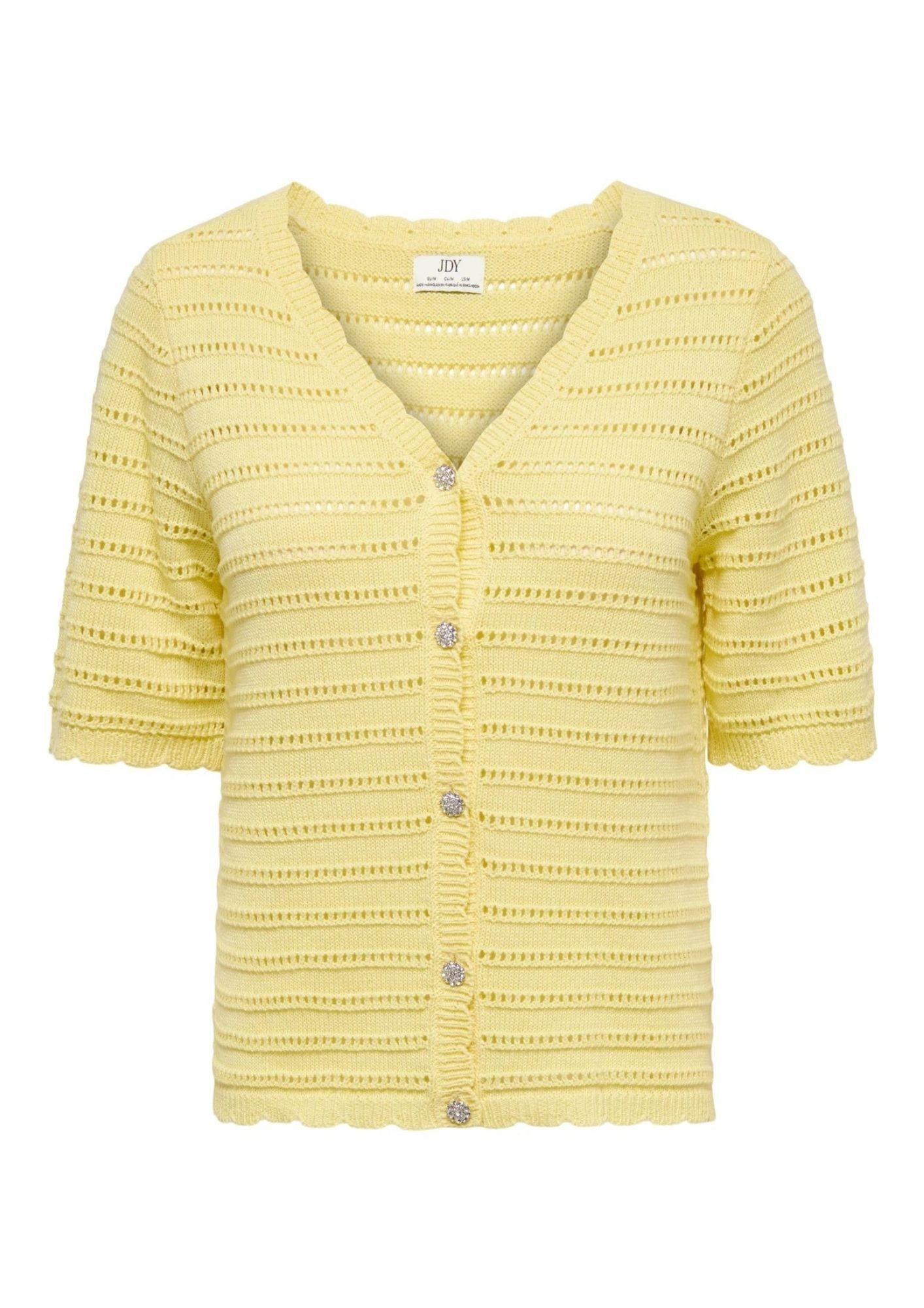 Jacqueline De Yong Cardigan Donna Tanja Giallo 15366211 Double Cream JACQUELINE DE YONG 