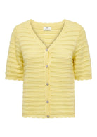 Jacqueline De Yong Cardigan Donna Tanja Giallo 15366211 Double Cream JACQUELINE DE YONG 