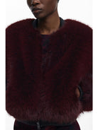 Desigual Giacca in pelliccia color lampone Donna 25WWEW67 3006 DESIGUAL 