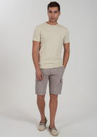 Yes Zee T-Shirt Uomo Grigio Beige Girocollo T722 TL00 0899 YES ZEE 