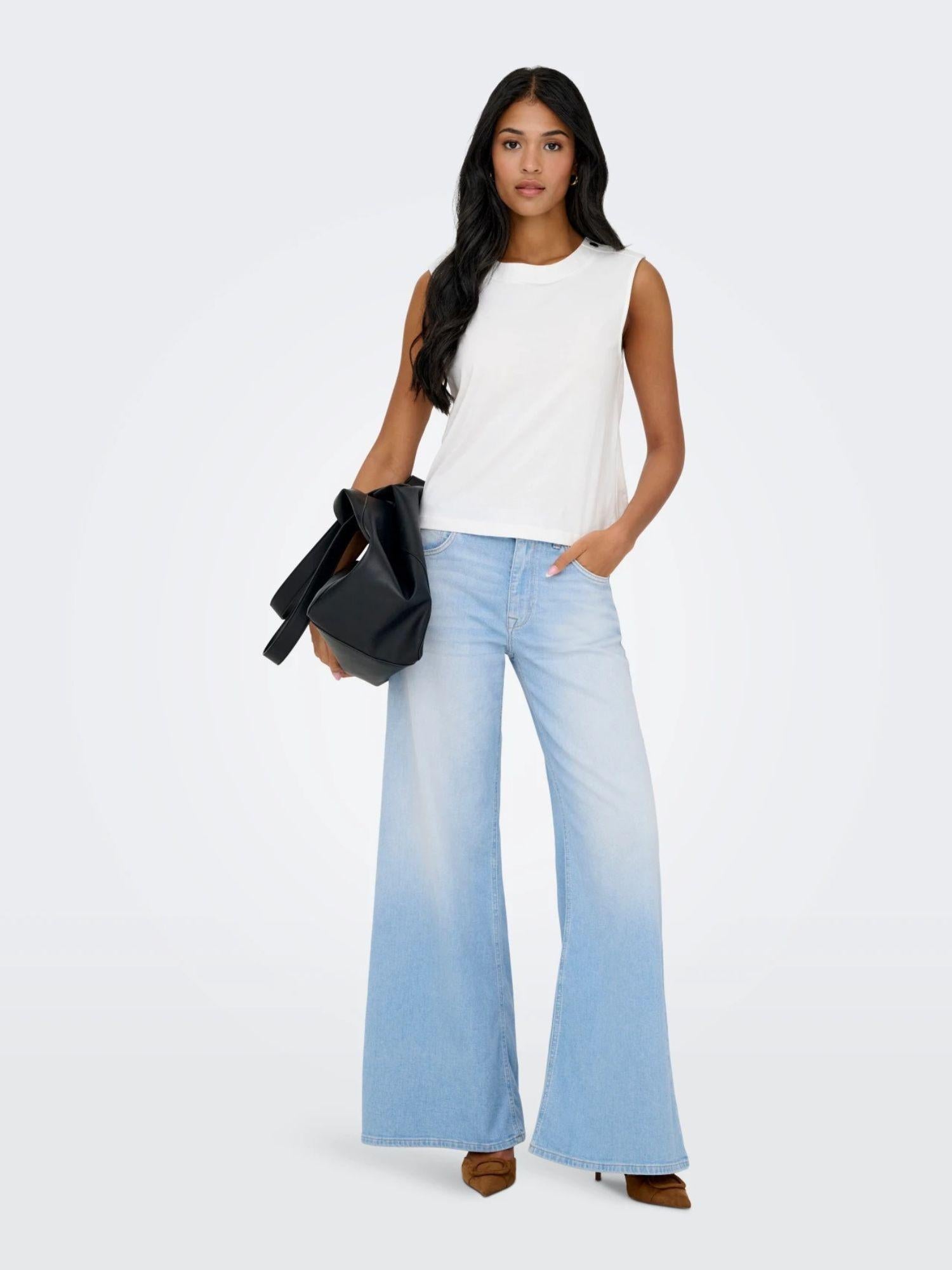 Only Jeans Donna Light Blue Flared Fit Onlcalifornia 15365471 Light Blue Denim ONLY 