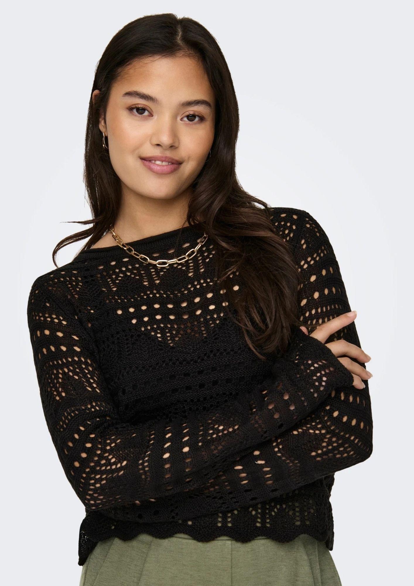 Jacqueline De Yong Maglia Donna Sun Nera 15287384 Black JACQUELINE DE YONG 
